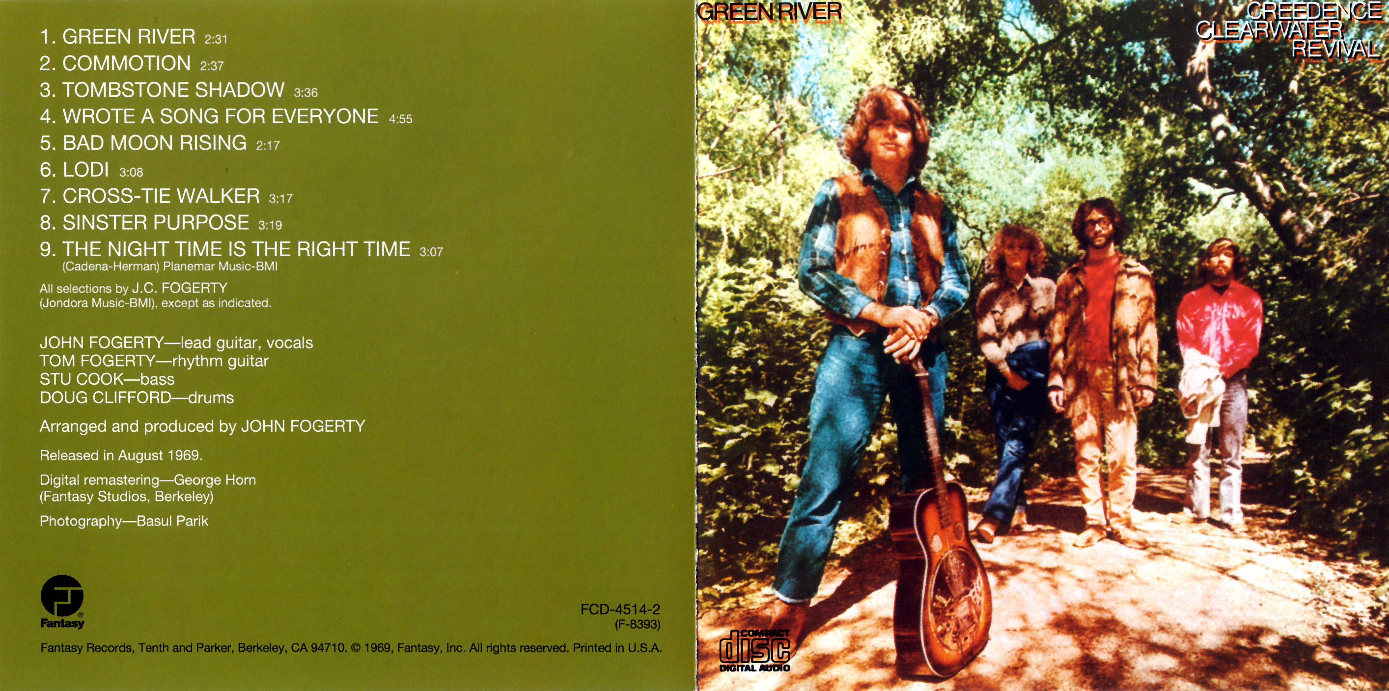 Creedence Clearwater Revival  Green river  front inside